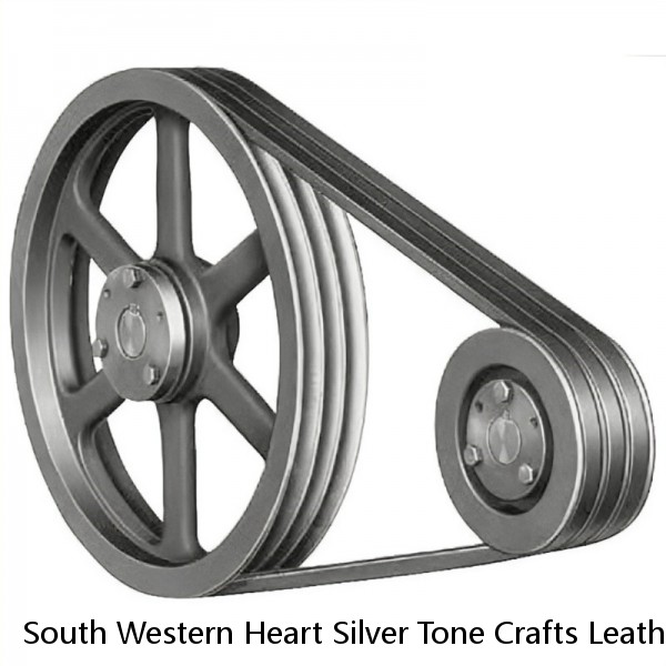 South Western Heart Silver Tone Crafts Leathercrafts Conchos V 1 1/2 inch/12pc #1 image