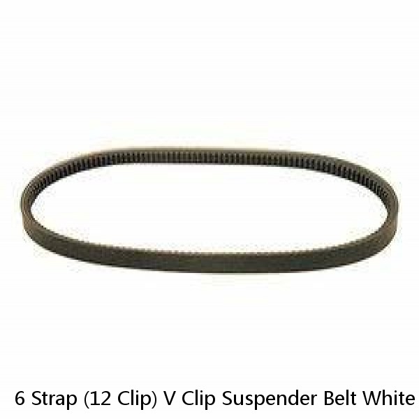 6 Strap (12 Clip) V Clip Suspender Belt White (Garter Belt) NYLONZ  MADE IN UK #1 image